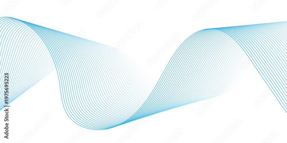 Fototapeta premium Abstract blend wave lines and technology background. Background lines wave abstract stripe design. White background, mesh abstract, vector gradient line soft blend.
