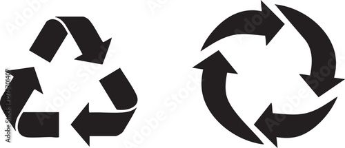 Black and white recycling symbol a universal sign for environmental responsibility and sustainable practices