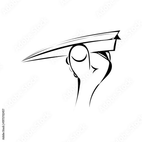 Einen Papierflieger werfen