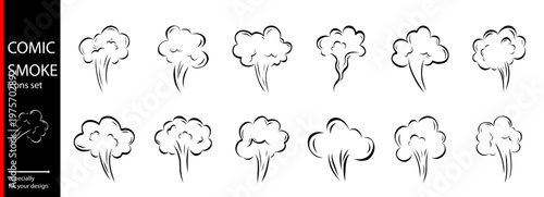 Steam line fart with smell smoke doodle for icon coffee logo. Warm scent bad with aroma tea cook for vector hot illustration. Cooking vapour steam with handwriting smell flame for smoke effect flow