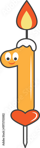 숫자로 만든 생일초 기념일