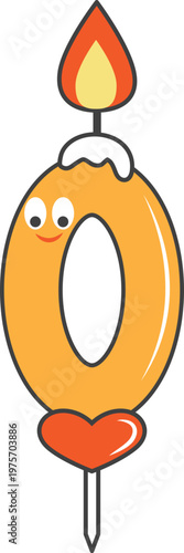 숫자로 만든 생일초 기념일