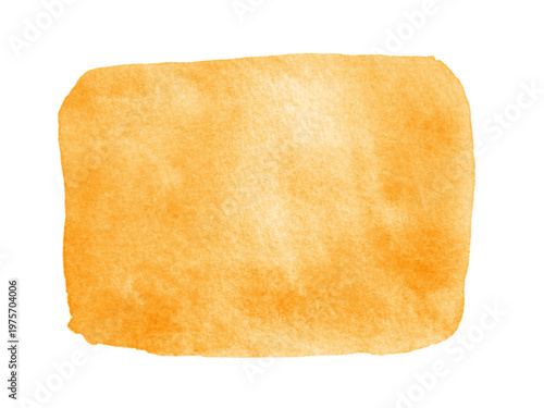 Abstract yellow watercolor isolated on a white