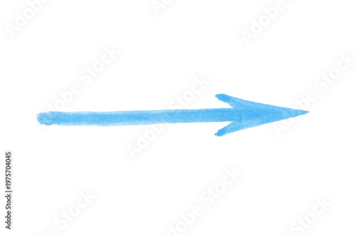 Blue arrow isolated on white background