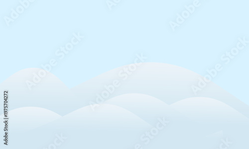Winter snow background 3d vector. Snowy mountain border for sale. Pastel flake drop to ground. Snowflake pile or snowdrift product stage. Realistic Christmas ice scene with white layers of hill caps.