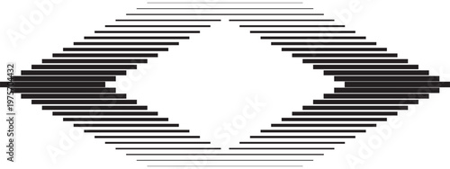 Parallel straight stripes with different thickness and faded effect. Simple rhombus shaped dynamic background. Minimalistic abstract striped print. Vector graphic illustration