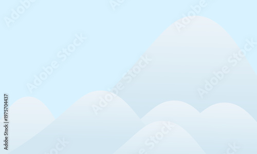 Winter snow background 3d vector. Snowy mountain border for sale. Pastel flake drop to ground. Snowflake pile or snowdrift product stage. Realistic Christmas ice scene with white layers of hill caps.