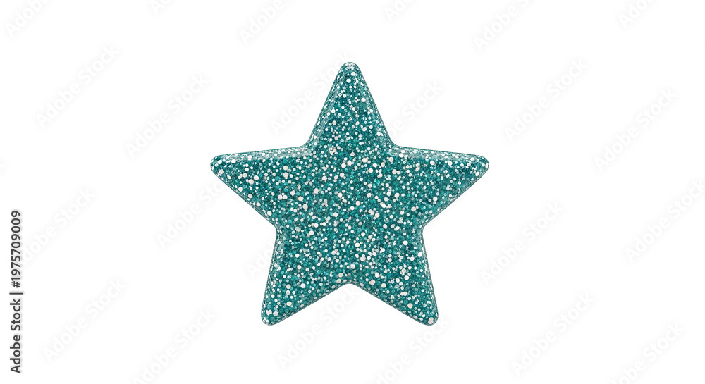 Obraz premium Turquoise Glitter Star