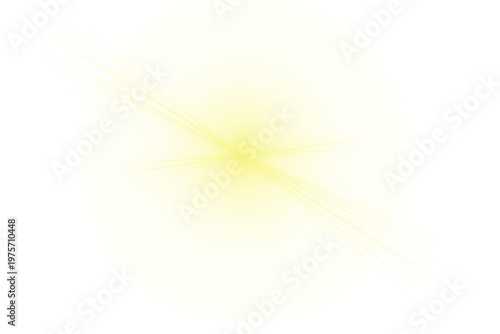 Destello de luz amarillo con fondo transparente