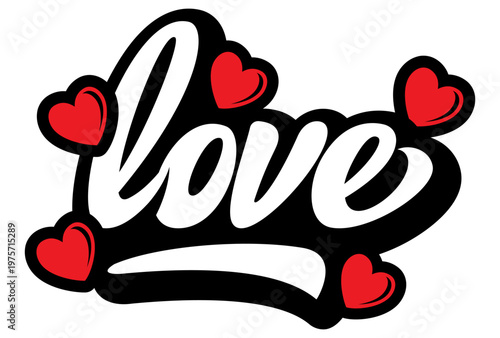 vibrant Love word art with heart embellishments, ideal for Valentine s Day or romantic themes.