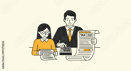 Tax Preparation and Financial Planning Service Illustration