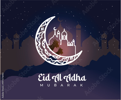 Blessed Eid Al Adha Mubarak Celebration