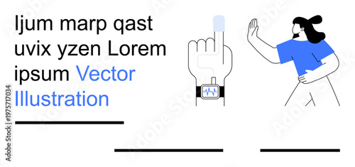 Fitness tracking, wearable technology, health monitoring, digital connectivity, activity tracking, remote healthcare. Woman running and fitness wearable device with heart rate display. Fitness