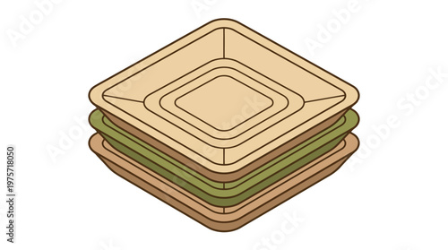 Stack of Colorful Plastic Food Trays.