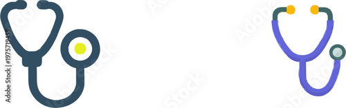 A simple, deep blue stethoscope with a yellow dot on the diaphragm is presented against a clean white background for Nurses Day