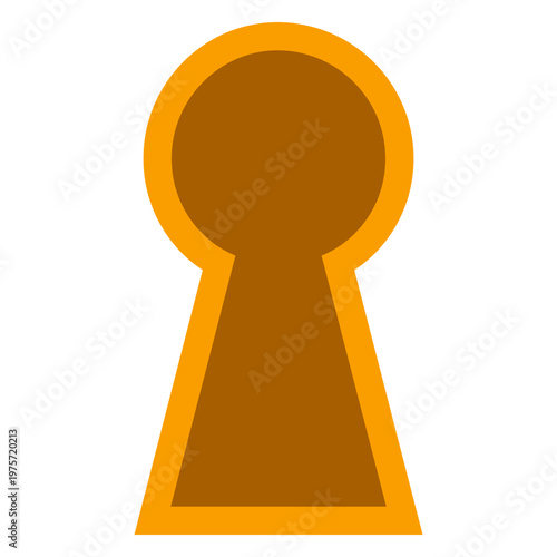 Keyhole icon, Flat design style vector illustration.