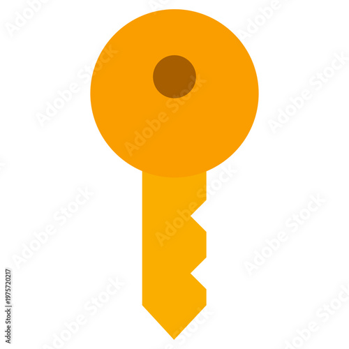 Key icon, Flat design style vector illustration.