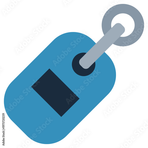 Keychain icon, Flat design style vector illustration.