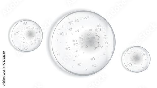 Canvastavla Close-up of transparent bubbles