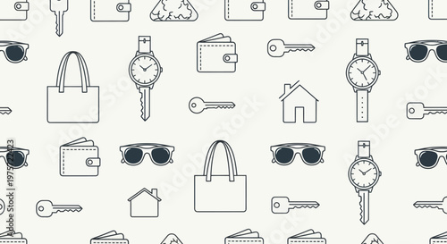 Collection of personal accessories icons.