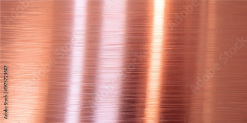 Shiny brushed metal texture with a polished gold color pattern and industrial silver lines on a decorative stainless steel surface backdrop