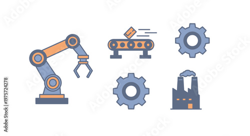 Industrial robotic arm with gear components.