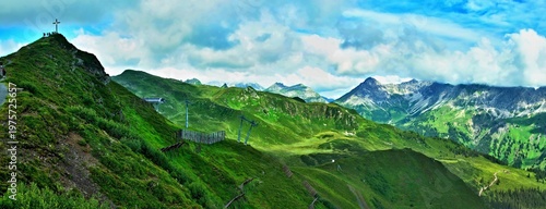 Austrian Alps - panoramic view from the Golmer Joch