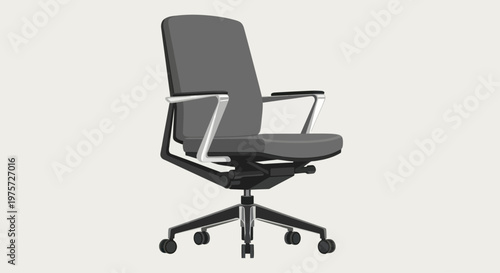 Modern Office Chair with Armrests.