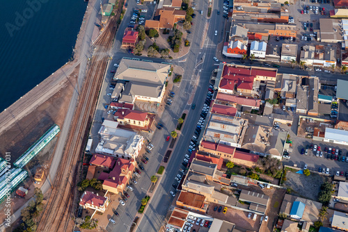 Schilderij op canvas port pirie aerial view suburb city urban landscape street view buildings cars wa