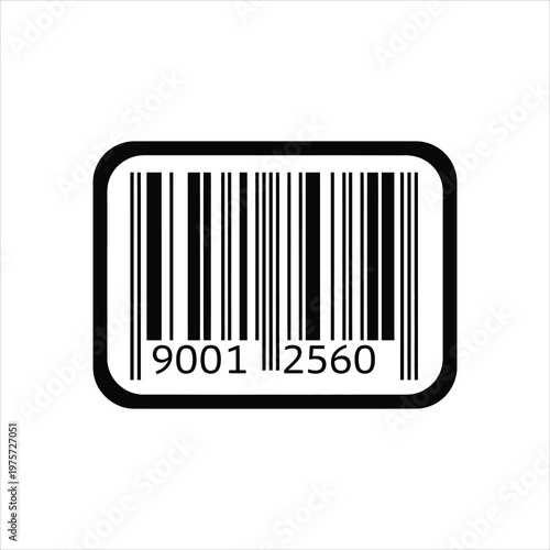Barcode graphic with numbers for product identification during retail sales Isolated on white background