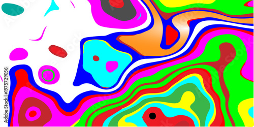 abstract contours and hypnotic fluid patterns vibrant psychedelic liquid waves flowing through a surreal neon dreamscape with dynamic