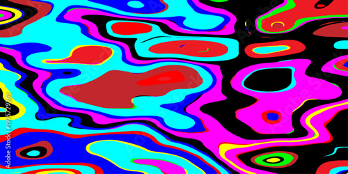 abstract contours and hypnotic fluid patterns vibrant psychedelic liquid waves flowing through a surreal neon dreamscape with dynamic