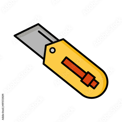 Paper cutter icon on white background.