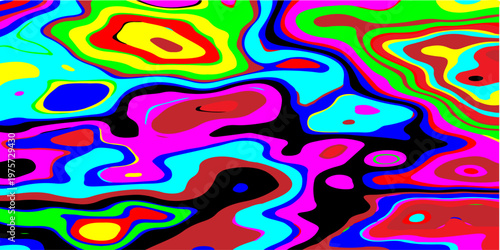 abstract contours and hypnotic fluid patterns vibrant psychedelic liquid waves flowing through a surreal neon dreamscape with dynamic