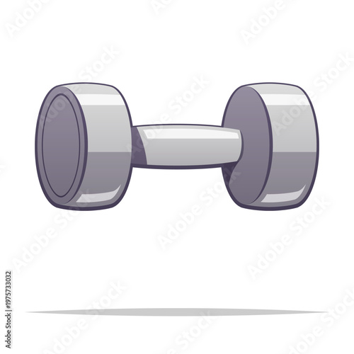 Single dumbbell vector isolated illustration