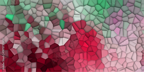 In top view, walkway natural broken slate stone. Vector Geometric Retro tiles pattern, Wall or track tiles, Paving stone with green lines, Broken Stained Glass Background Quartz multi-Yellow texture.