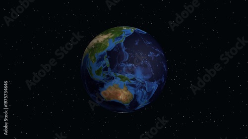 Digital Animation Zooming into Yuma Arizona on Planet Earth Globe