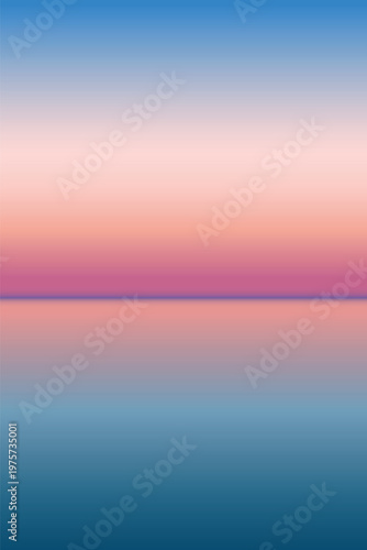 Abstract Pink and Blue Gradient Background with Soft Horizon Minimal Design