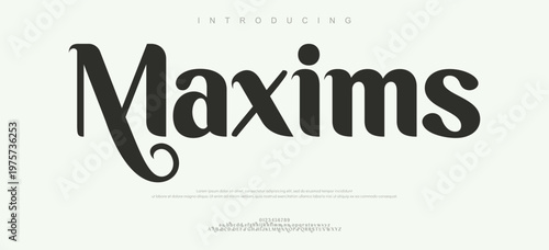 Photos Introducing Maxims Font Typeface Logo Design