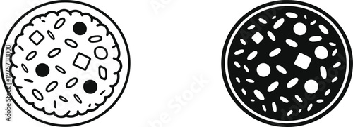 Two vintage botanical illustrations of seed cross sections detailed line art