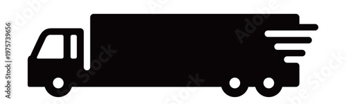 お急ぎ便・大型トラックのシンプルイラスト