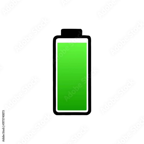 Battery full charging animation in landscape format, energy level indicator motion, ideal for technology, power, and UI concept videos