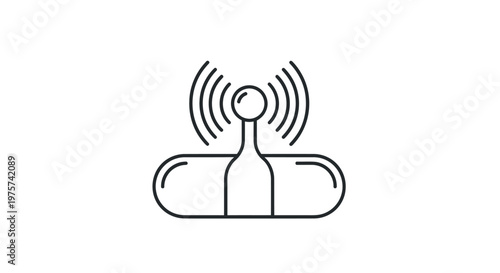 Wireless medical communication signal icon