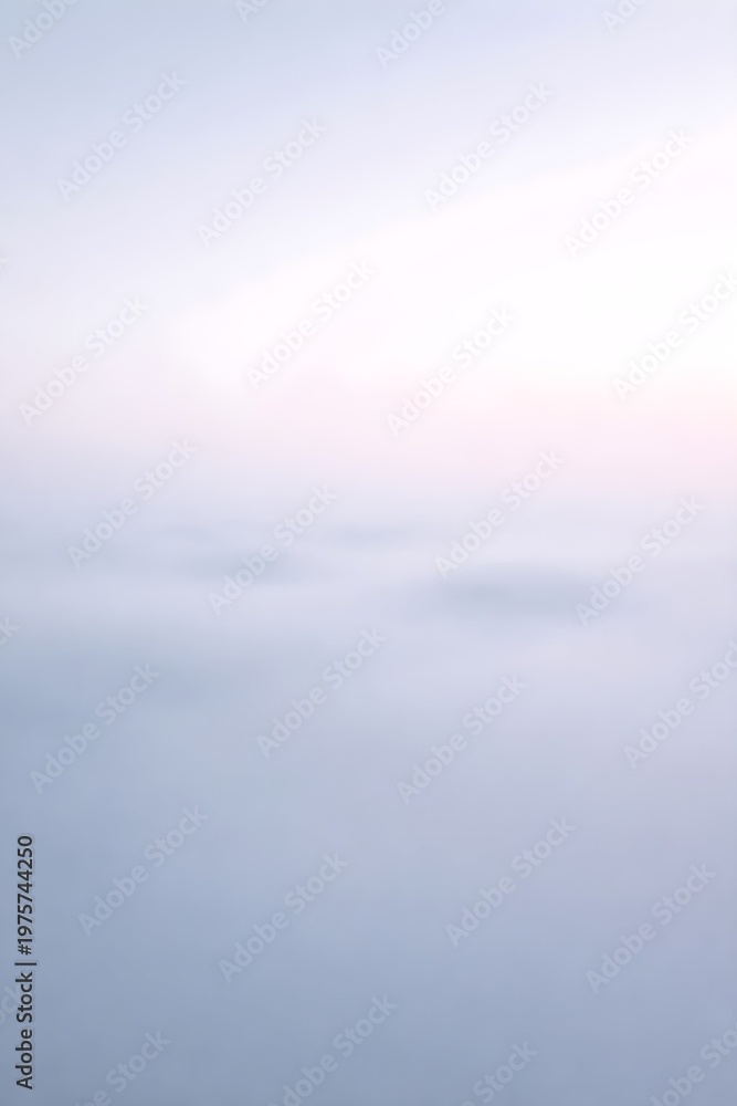 Fototapeta premium Seamless Fog Horizon Background with Soft Pastel Minimal Landscape and Dreamy Fade