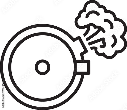 Premium High-Resolution Vector Icon Depicting Autoclave Door with Steam Release Valve for Medical Sterilization, Industrial Processing, Laboratory Safety, Pharmaceutical Manufacturing