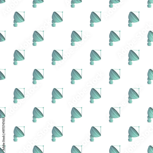 Repeating satellite dishes forming a seamless pattern for wireless communication and connectivity