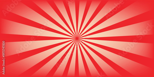 Circus background and spiral retro rays vector pattern. Vintage poster of red white sun or star burst radial lines with grunge texture, circus, carnival, summer fair or chapiteau backdrop,eps.10