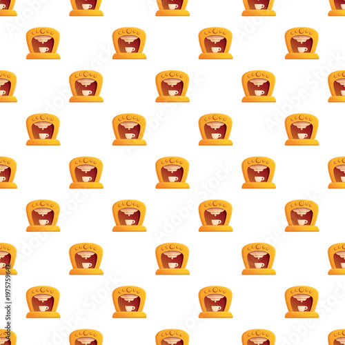 Coffee makers repeating in a seamless pattern on white background