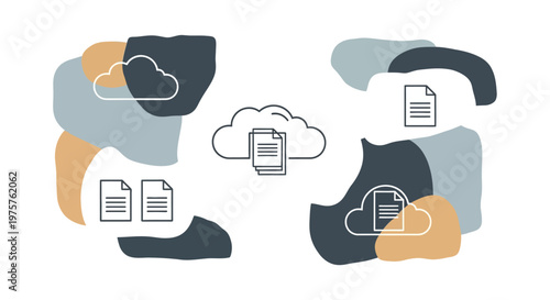 Cloud computing and data exchange concept