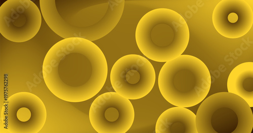 abstract background with Gold circles 3d Ring on Copy Space